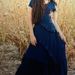 Joyfolie Addison Maxi Dress in Indigo